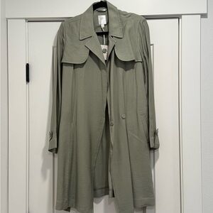 Women's Sage Green Trench Coat